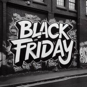 Black Frriday. Image générée par Copilot.