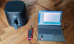 Test préchauffage et cuisson du Air fryer Philips NA230/00. (c) Labo Maison