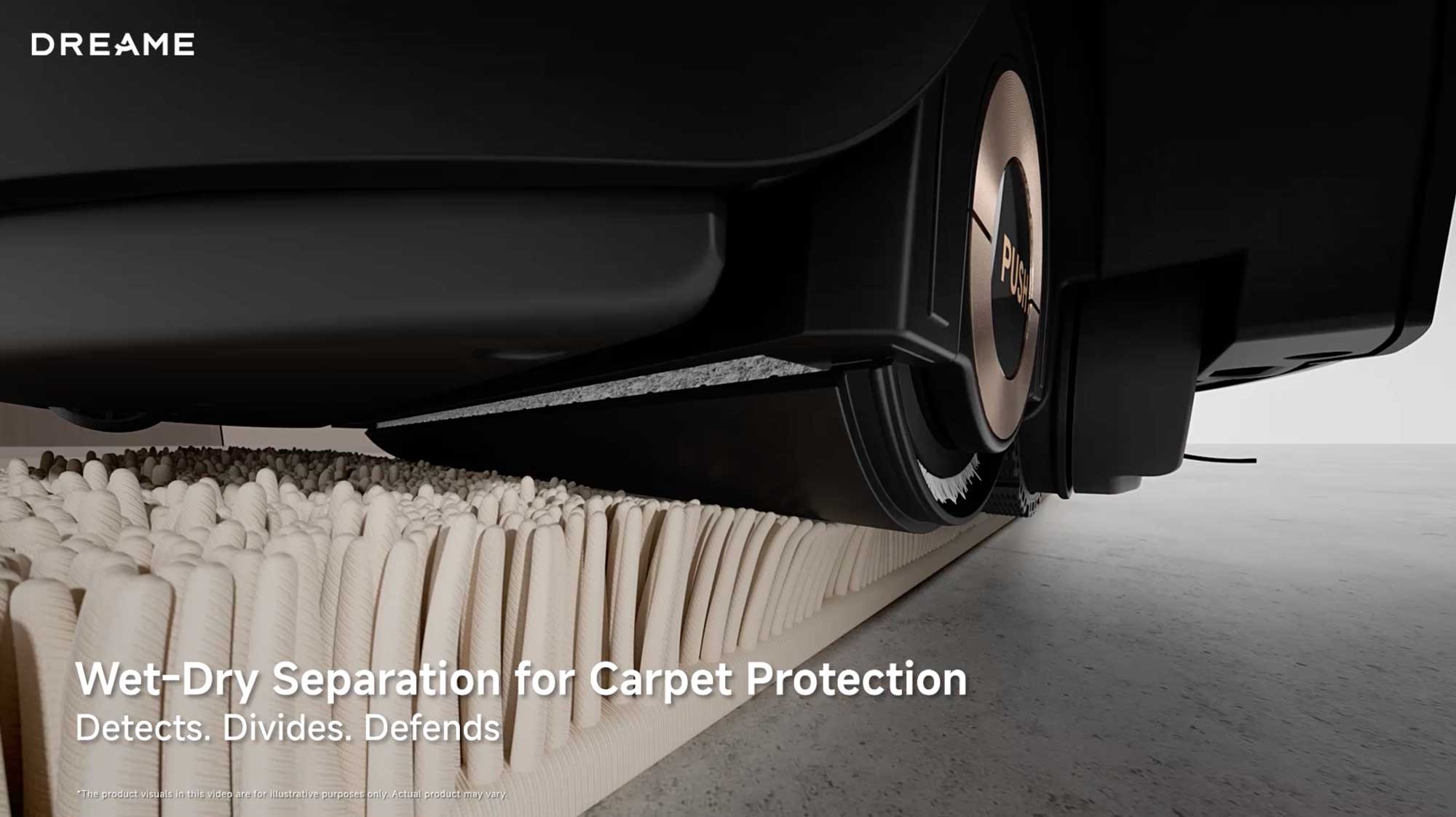 Volet protecteur AutoSeal fermé autour du rouleau lavant