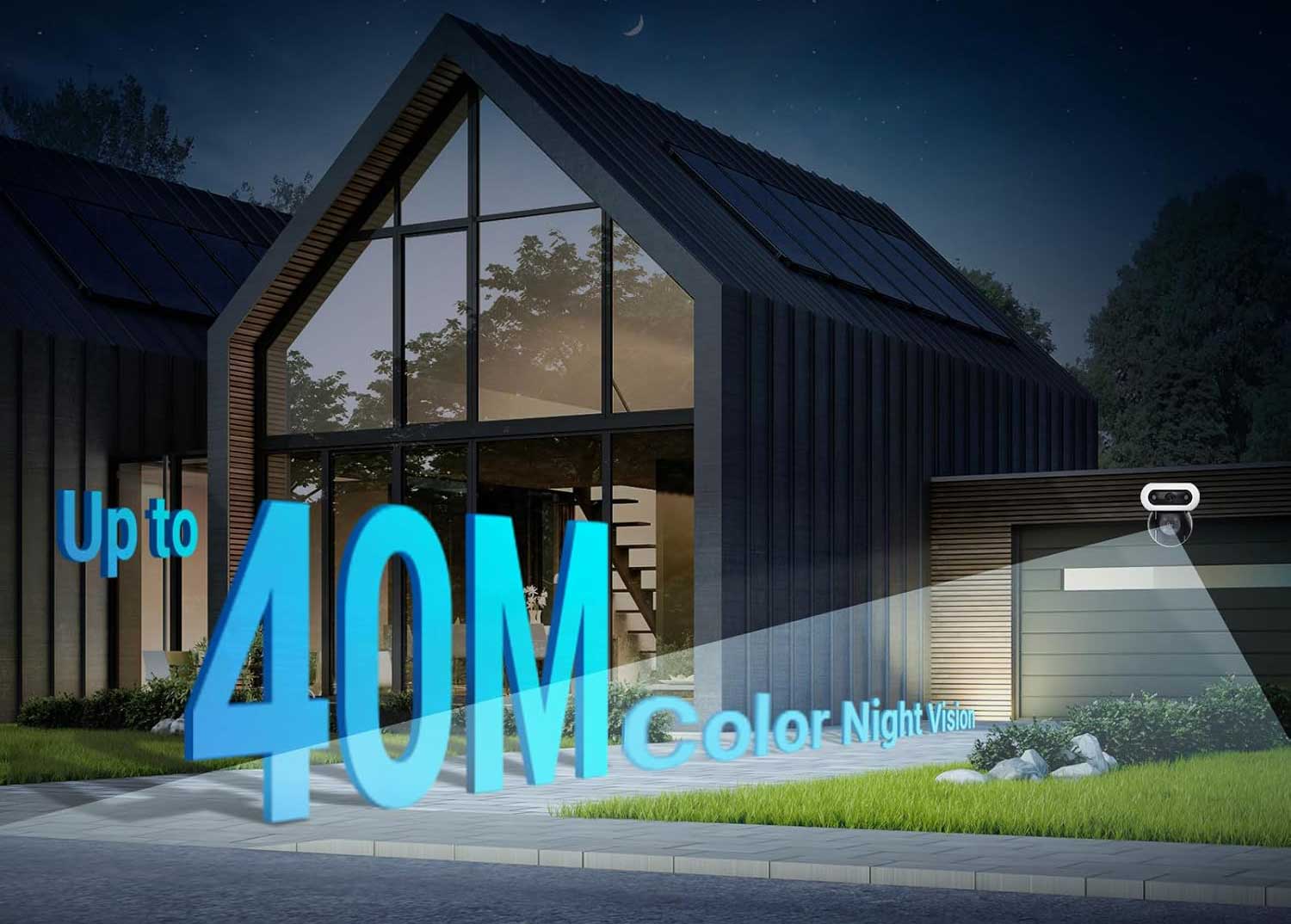 Vision nocturne couleur jusqu’à 40 m sur la caméra EZVIZ C90 Dual