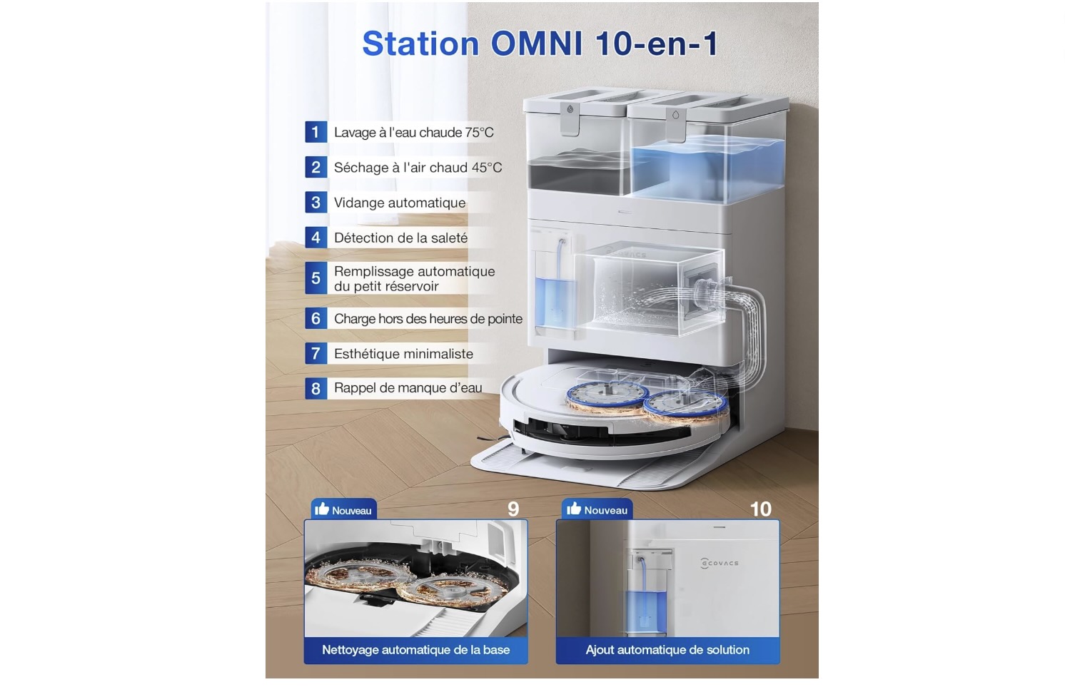 Aspirateur robot Ecovacs Deebot T50 Pro Omni Gen2
